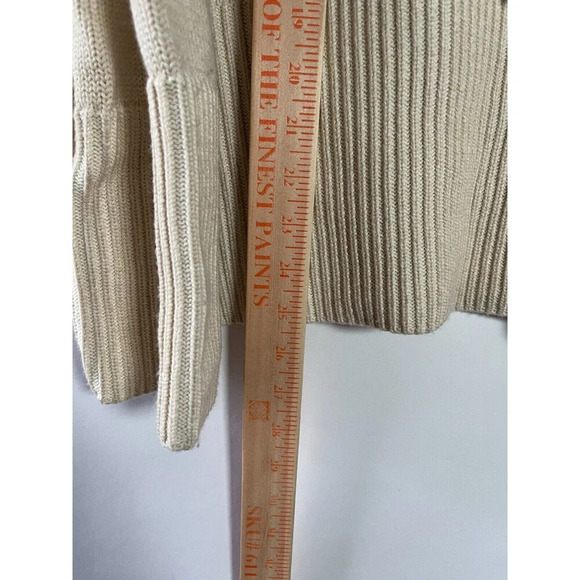 Toteme Sweater Merino Wool Organic Cotton Hoodie Knit Small Boxy Neutral Luxury - Picture 4 of 8